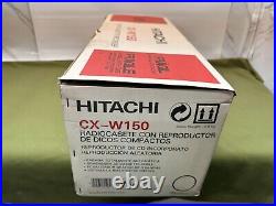 Hitachi CX-W150 Stereo Boombox CD Cassette Recorder With Box New Old authentic