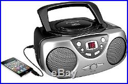 IPod iPhone iTunes Android Booster Portable CD Player AMFM Radio Boombox Black