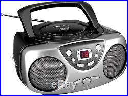 IPod iPhone iTunes Android Booster Portable CD Player AMFM Radio Boombox Black
