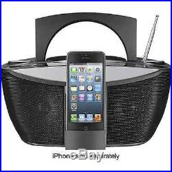 Insignia Portable CD MP3 USB Player Lightning iPhone iPod Boombox Stereo Speaker