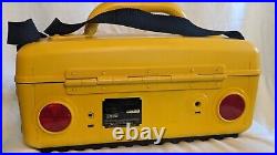 JEEP Telemania Portable Stereo Cassette Player Radio BOOM BOX System CD WORKS