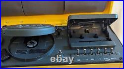JEEP Telemania Portable Stereo Cassette Player Radio BOOM BOX System CD WORKS