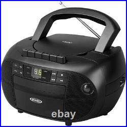 JENSEN CD-550 Portable Stereo Cassette Recorder & CD Player with AM/FM Radio