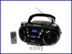 JENSEN CD-750 Portable AM/FM Stereo CD Player with MP3 Encoder/Player (Black)