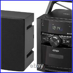 JENSEN Portable Stereo Bluetooth CD Music System with Cassette and Digital AM/FM