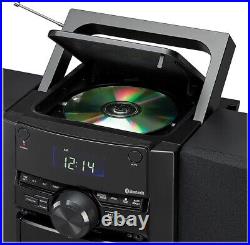 JENSEN Portable Stereo Bluetooth CD Music System with Cassette and Digital AM/FM