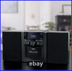 JENSEN Portable Stereo Bluetooth CD Music System with Cassette and Digital AM/FM