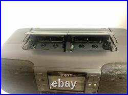 JUNK SONY Sona hawk ZS 70 Vintage Portable Cassette Player CD Radio Boombox 8