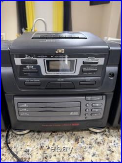 JVC Boombox Detachable Speakers CD Player, Cassette, Tuner PC-XC8 Tested