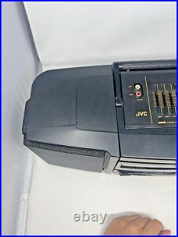 JVC Boombox PC-V88 Hyper Bass Equalizer AM FM Dual Cassettes Portable 5 Band CIB