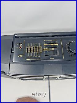 JVC Boombox PC-V88 Hyper Bass Equalizer AM FM Dual Cassettes Portable 5 Band CIB