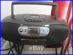 JVC CD Portable Stereo Boombox RC-QS1 CD Player AM/FM Cassette Tape