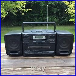 JVC CD Portable System Player PC-X105 FM AM CD Boombox Cassette Does Not Work