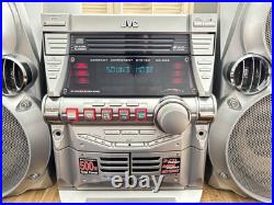 JVC Compact Component System MX-GB6 CD Boombox Vintage Dual Cassette Tape Player