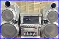 JVC Compact Component System MX-GB6 CD Boombox Vintage Dual Cassette Tape Player