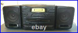 JVC PC-105X Boombox Portable System CD Player AM/FM Cassette Player Works Great