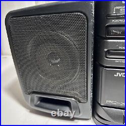 JVC PC- X 105 Portable System CD Player FM AM Dual Cassette Hyper Bass. TESTED