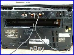 JVC PC-X100 AM FM Dual Cassette CD Portable System Player Boombox READ Descr