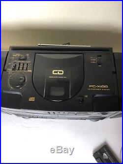 JVC PC-X100 Portable Speaker System CD/Tape Player Boombox Works! Free Shipping
