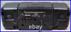 JVC PC-X105 CD Portable Boombox System FM/AM Dual Cassette No Remote TESTED