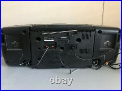 JVC PC-X105 Portable Boombox Ghetto Blaster Dual Cassette Deck CD Player