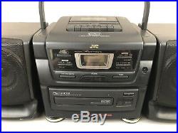 JVC PC-X106 Boombox AM/FM Cassette CD Portable Ghetto Blaster Tested and Working