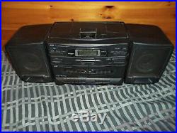 JVC PC-X110 AM/FM Radio CD / Cassette Tape Player Portable Boombox System