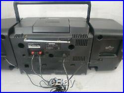 JVC PC-X110 CD Portable System Player FM AM Dual Cassette Boombox