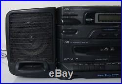 JVC PC-X110 CD Portable System Player FM AM Dual Cassette Tested Working Nice