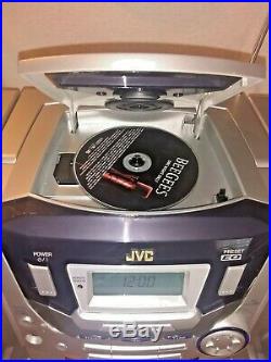 JVC PC-X250 Portable Boombox Single-Disc CD Dual-Cassette Player Ghetto Blaster