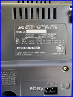JVC PC-XC30 PORTABLE CD CHANGER SYSTEM BoomBox Bookshelf Fully Tested JVC PC-XC30 PORTABLE CD CHANGER SYSTEM BoomBox Bookshelf Fully Tested
