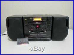 JVC PC-XC50 Boombox Portable 6-CD Radio Stereo AM/FM + Dual Tape Player READ