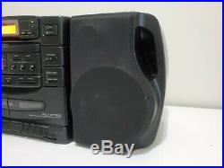 JVC PC-XC50 Boombox Portable 6-CD Radio Stereo AM/FM + Dual Tape Player READ