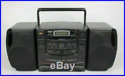 JVC PC-XC50 Boombox Portable 6-CD Radio Stereo AM/FM + Dual Tape Player WORKS