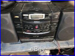 JVC PC-XC50 Boombox Portable 6-CD Radio Stereo AM/FM + Dual Tape Player Withremote