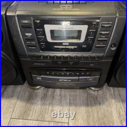 JVC PC-XC60 Stereo System Boombox 10 Disc CD Changer & Cassette Player AM FM EUC JVC PC-XC60 Stereo System Boombox 10 Disc CD Changer & Cassette Player AM FM EUC
