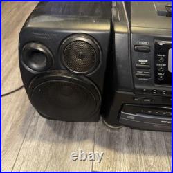 JVC PC-XC60 Stereo System Boombox 10 Disc CD Changer & Cassette Player AM FM EUC JVC PC-XC60 Stereo System Boombox 10 Disc CD Changer & Cassette Player AM FM EUC