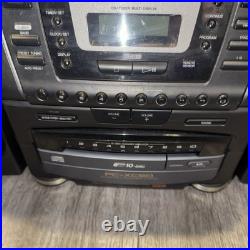 JVC PC-XC60 Stereo System Boombox 10 Disc CD Changer & Cassette Player AM FM EUC JVC PC-XC60 Stereo System Boombox 10 Disc CD Changer & Cassette Player AM FM EUC