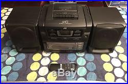 JVC PC-XC7 Portable Boombox Radio 3-Disc CD Player Tape Deck OEM Remote