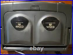 JVC PC-XT5 Twin CD Dual Cassette Player AM/FM Portable Stereo Boombox Good Cond