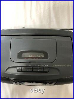 JVC Portable Stereo Boombox RC-QS11 CD Player AM/FM Cassette Tape