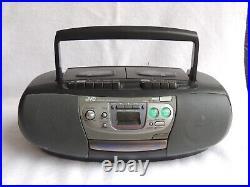 JVC Portable System RC-QW200BK With Cassette Player/Radio/CD Boombox
