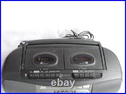 JVC Portable System RC-QW200BK With Cassette Player/Radio/CD Boombox