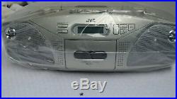 JVC RC-EZ35 Portable Boombox with CD Player, Cassette Deck, and AM/FM Tuner
