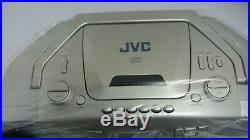 JVC RC-EZ35 Portable Boombox with CD Player, Cassette Deck, and AM/FM Tuner
