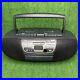 JVC RC-QW350 Portable System Boombox Dual Cassette + CD Player Works! Video