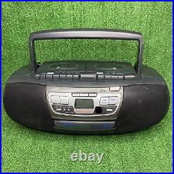 JVC RC-QW350 Portable System Boombox Dual Cassette + CD Player Works! Video