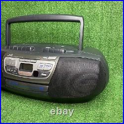 JVC RC-QW350 Portable System Boombox Dual Cassette + CD Player Works! Video