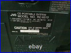 JVC RC-X510 Portable System CD-Radio-Cassette Player/Recorder Ghettoblaster