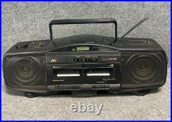 JVC RC-X610 Hyper Bass CD AM/FM Radio Cassette Player Boombox in Black